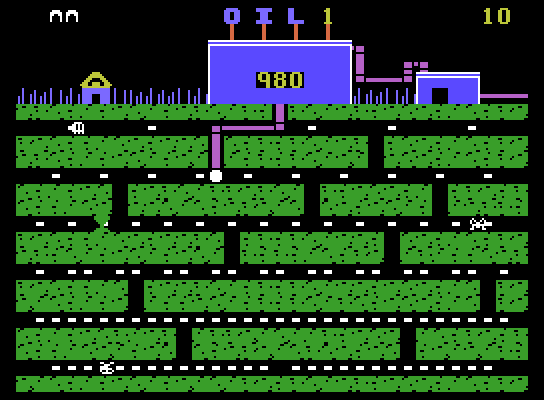 Oil's Well ColecoVision Screenshot: Game start.