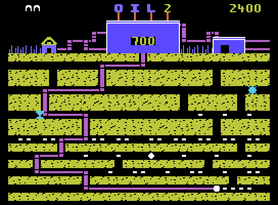 Oil's Well ColecoVision Screenshot: Half of this level is complete...
