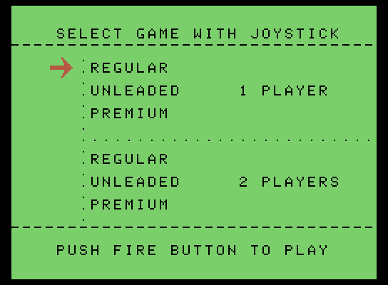 Oil's Well ColecoVision Screenshot: Select game options.