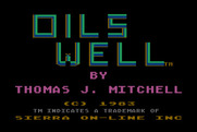 Oil's Well for Atari 8-bit - Title screen.