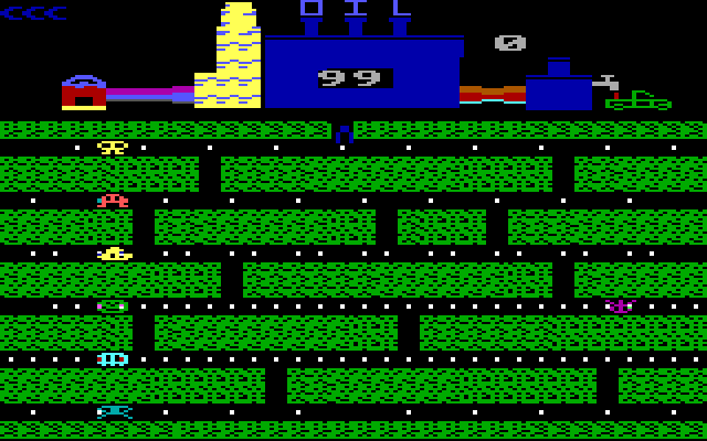 Oil's Well IBM PC/Compatibles Screenshot: Game start.