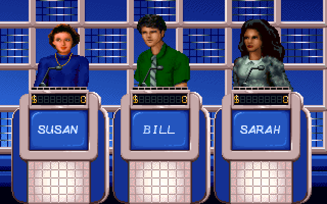 Jeopardy! IBM PC/Compatibles Screenshot: There are several available player images you can choose for the game.