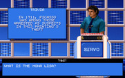 Jeopardy! for IBM PC/Compatibles - Typing in a response...