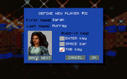 Jeopardy! for IBM PC/Compatibles - Setting up the players for a new game.