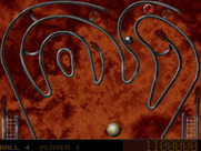 Enigma for IBM PC/Compatibles - The top part of the Enigma pinball table.