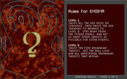 Enigma for IBM PC/Compatibles - Rules for the Enigma table...