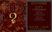 Enigma for IBM PC/Compatibles - Enter your initials for the high score table...