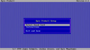 Enigma for IBM PC/Compatibles - Setup main menu.