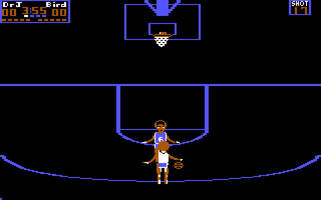 One-on-One IBM PC/Compatibles Screenshot: Game start.