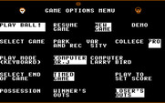 One-on-One for IBM PC/Compatibles - Game options menu.