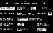 One-on-One for IBM PC/Compatibles - Game options menu.