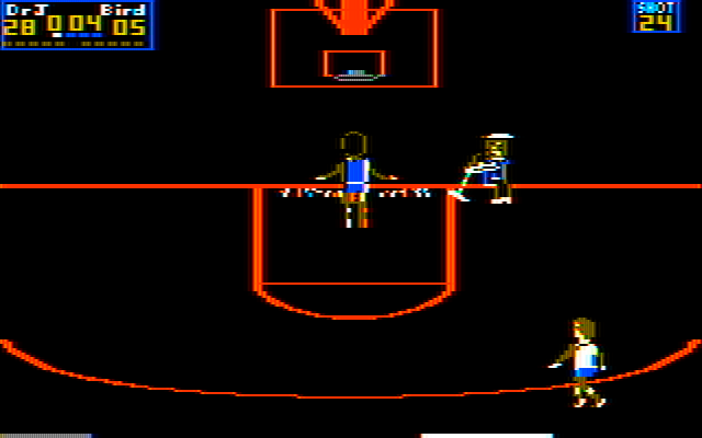 One-on-One IBM PC/Compatibles Screenshot: The glass shattered!