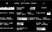 One-on-One for IBM PC/Compatibles - Game options.
