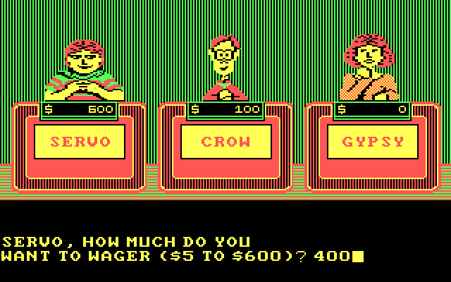 Jeopardy! New Second Edition IBM PC/Compatibles Screenshot: How much do you want to wager?