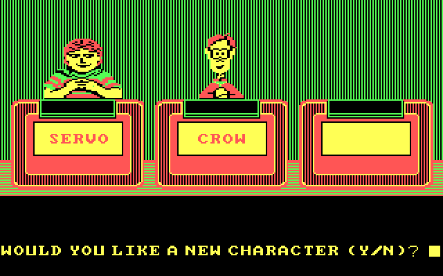 Jeopardy! New Second Edition IBM PC/Compatibles Screenshot: Setting up the players.