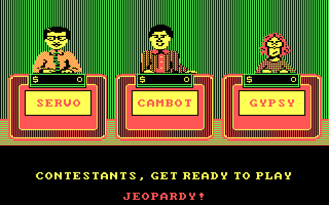 Jeopardy! New Second Edition IBM PC/Compatibles Screenshot: Get ready to play Jeopardy!