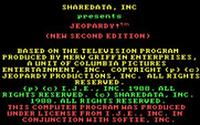 Jeopardy! New Second Edition for IBM PC/Compatibles - Title screen 1.
