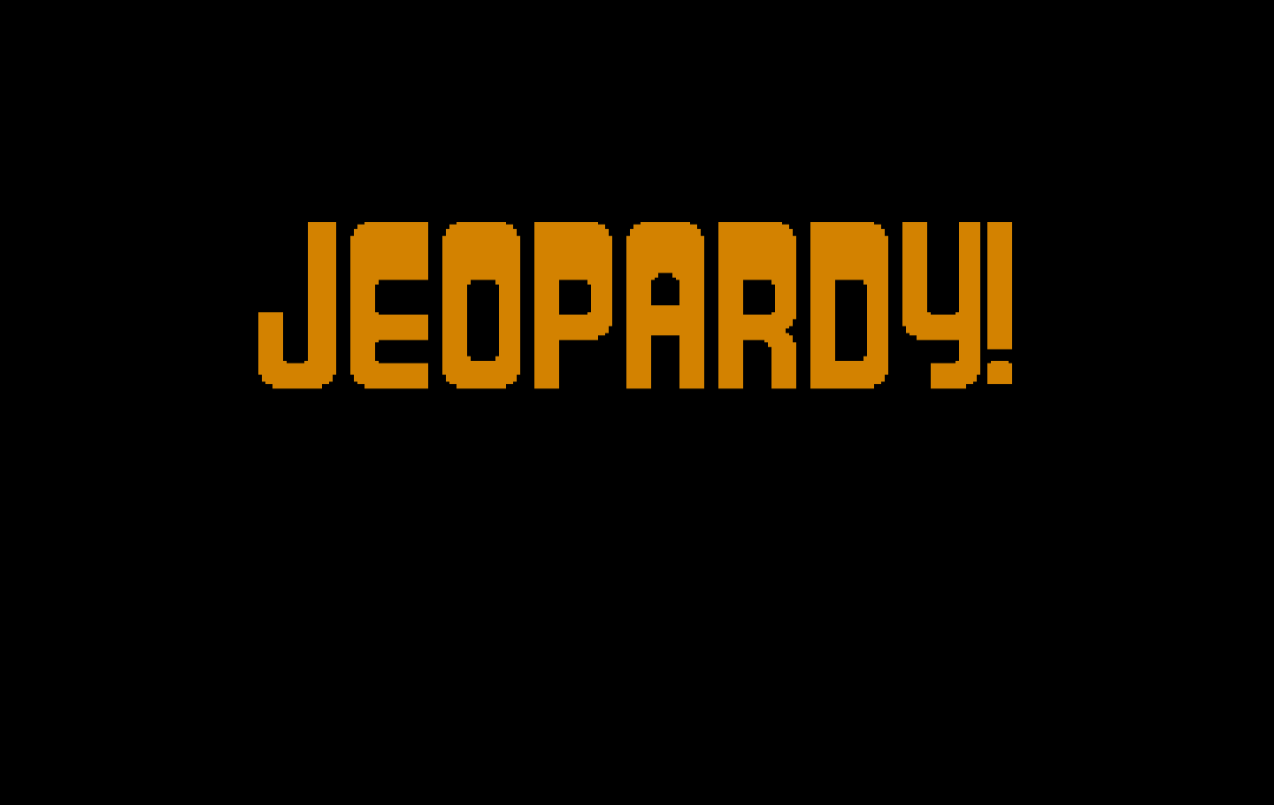 Jeopardy! New Second Edition IBM PC/Compatibles Screenshot: Title screen 2.