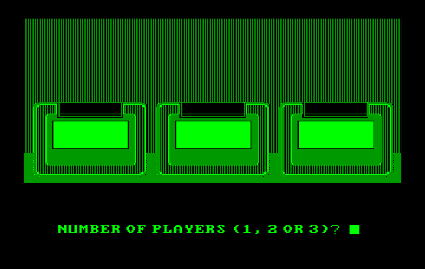 Jeopardy! New Second Edition IBM PC/Compatibles Screenshot: How many players?