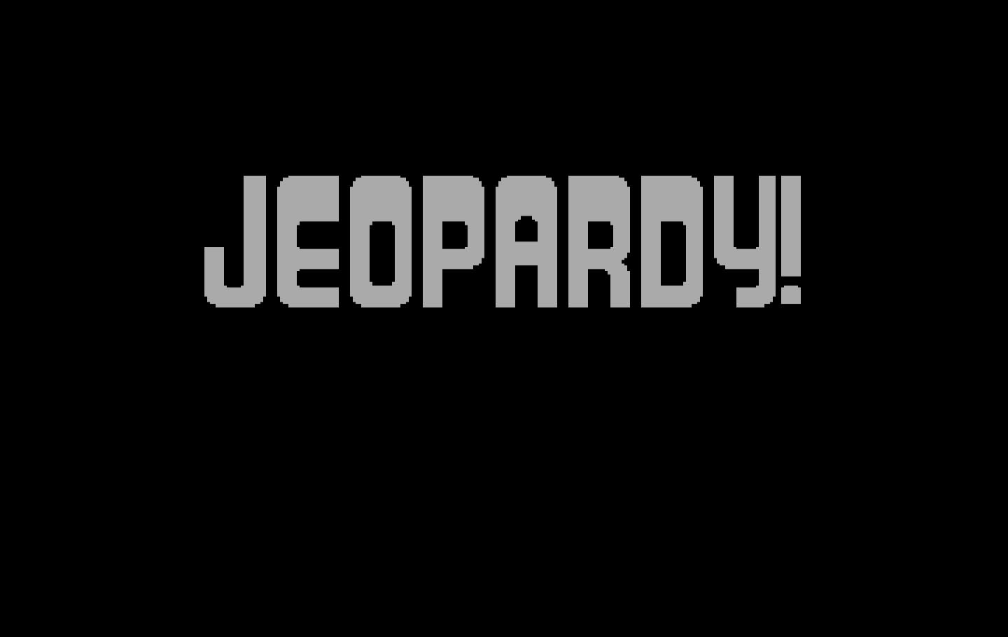 Jeopardy! New Second Edition IBM PC/Compatibles Screenshot: Title screen 2.