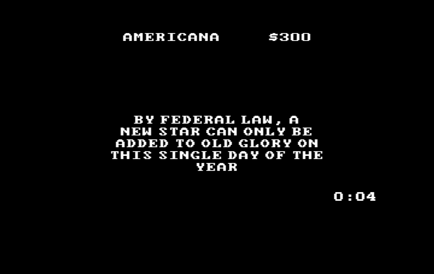 Jeopardy! New Second Edition IBM PC/Compatibles Screenshot: And the answer is...