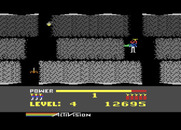 H.E.R.O. for Atari 8-bit - Ouch, a snake got me!