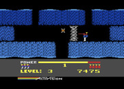 H.E.R.O. for Atari 8-bit - You can also use your laser to destroy walls.