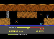 H.E.R.O. for Atari 8-bit - Don't hit the water at the bottom of the screen...