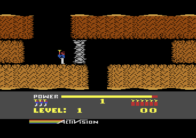 H.E.R.O. Atari 5200 Screenshot: Game start.
