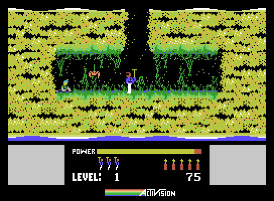 H.E.R.O. ColecoVision Screenshot: End of the first level...