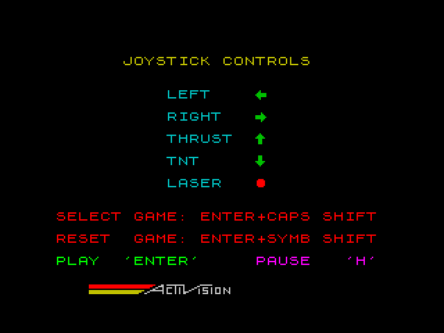 H.E.R.O. ZX Spectrum Screenshot: Ready to begin?