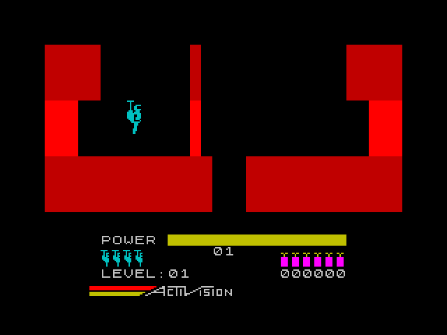 H.E.R.O. ZX Spectrum Screenshot: Game start.