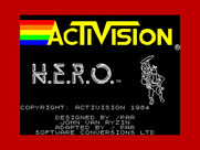 H.E.R.O. for ZX Spectrum - Loading screen.