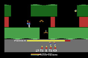 H.E.R.O. for Atari 2600 - Don't touch the red walls, they're dangerous!