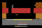 H.E.R.O. for Atari 2600 - Landed on one of the lava walls...now it's game over.