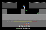 H.E.R.O. for Atari 2600 - Wait for the worm to disappear before jumping off the ledge...