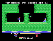H.E.R.O. for Sega SG-1000 - A giant worm guards this trapped miner.