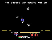 H.E.R.O. for Sega SG-1000 - I touched a lamp, so the lights went out!