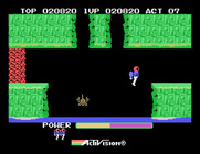 H.E.R.O. for Sega SG-1000 - Hovering over water...don't land there!