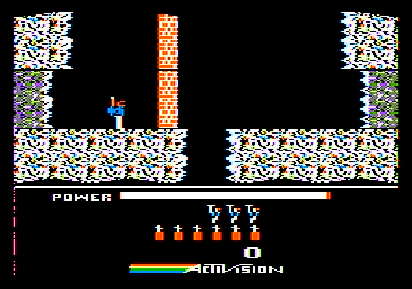 H.E.R.O. Apple II Screenshot: The begins here.