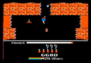 H.E.R.O. for Apple II - Avoid the cave creatures when flying.