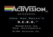 H.E.R.O. for Commodore 64 - Title screen.