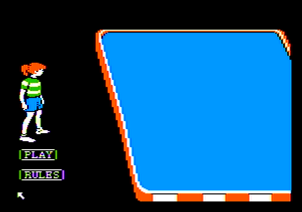 Sum Ducks Apple II Screenshot: Game start; play, or view the instructions?
