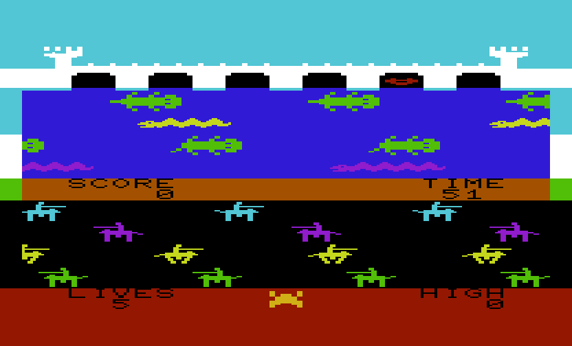 Princess and Frog Commodore VIC-20 Screenshot: Game start.