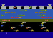 Princess and Frog for Atari 8-bit - Crossing the river on the second level.