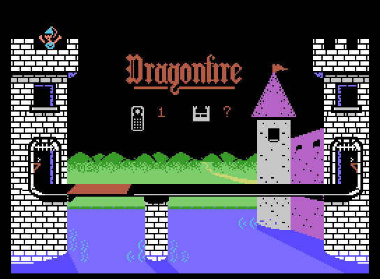 Dragonfire ColecoVision Screenshot: Selecting game options...