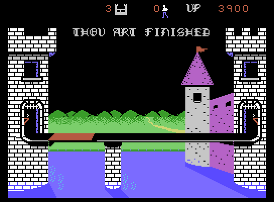 Dragonfire ColecoVision Screenshot: Game over.