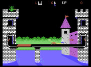Dragonfire for ColecoVision - Game start; avoid the fireballs!