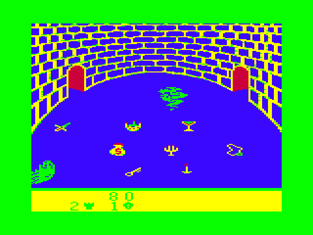 Dragonfire TRS-80 Color Computer Screenshot: The dragon got me, and I turn into a puff of smoke...