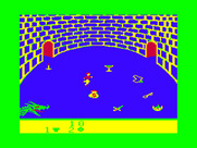 Dragonfire for TRS-80 Color Computer - Running to grab some treasures...